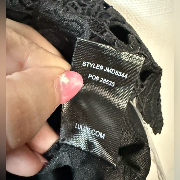 Lulus Romance Language Black Backless Lace Dress Medium - Picture 10 of 10